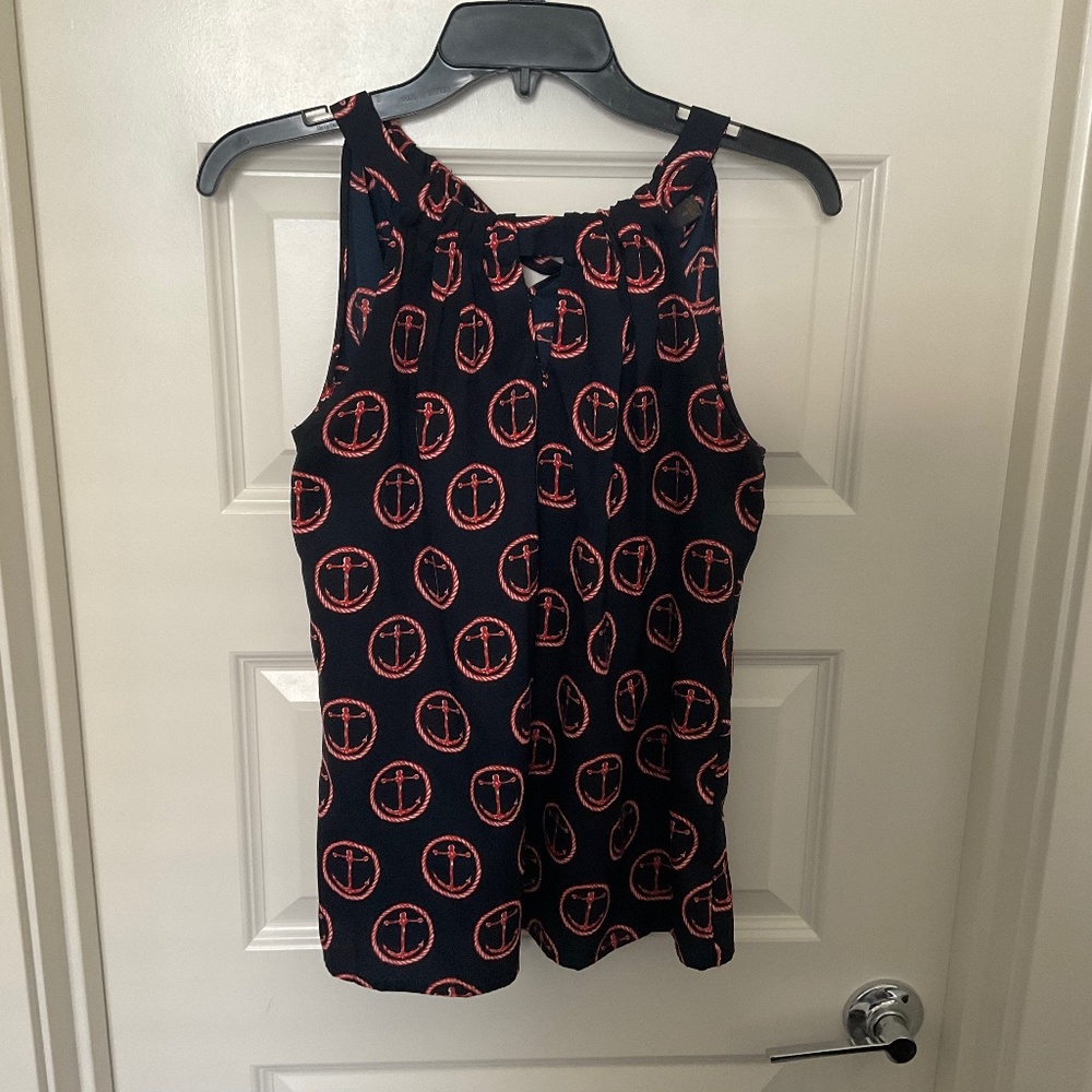 Outback Red Anchor Print Tank Top -‎ Size XS